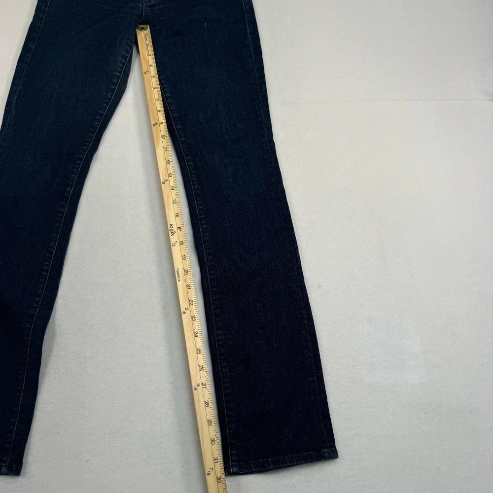 7 For All Mankind Straight Leg Jeans Womens Size 26 Dark Blue Low Rise